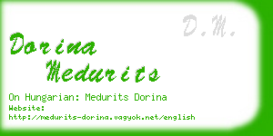 dorina medurits business card